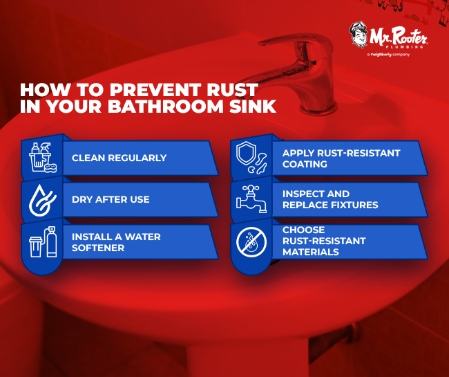 how to remove rust from bathroom sink